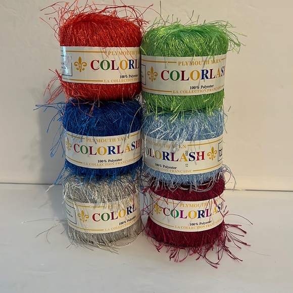 Plymouth Yarns Other - 6 Skeins of Plymouth Yarn Colorlash Eyelash Yarn Made in France